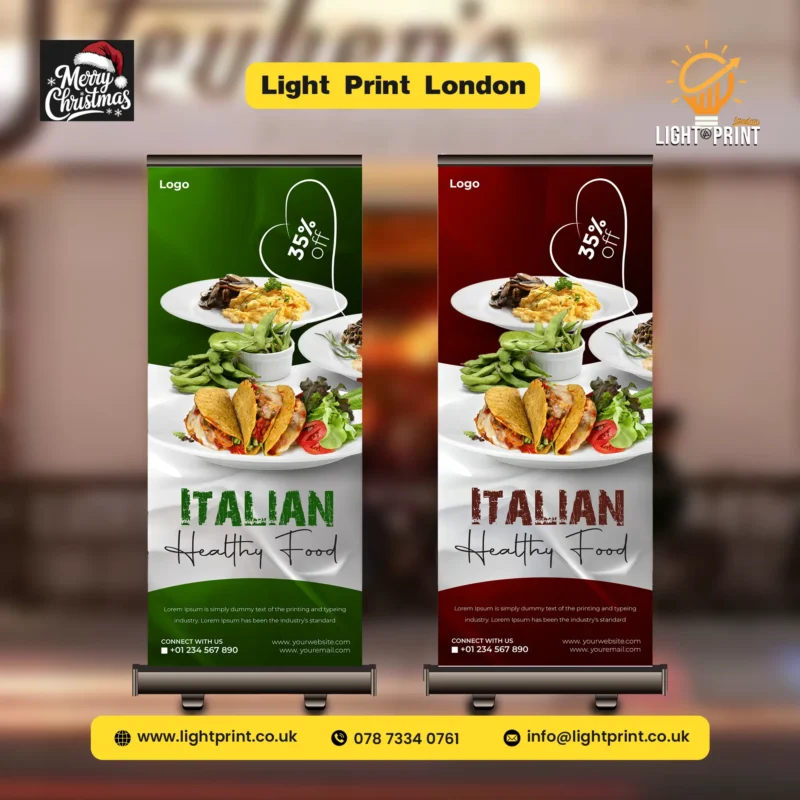 Light Print London - roll up banner with stand printing london