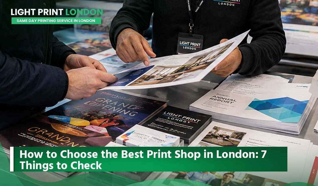 How to Choose the Best Print Shop in London: 7 Things to Check